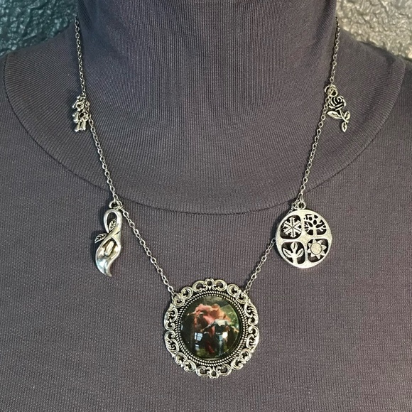 SOLD—“La Belle Dame Sans Merci" John Keats Handmade Literature Necklace - Picture 6 of 16